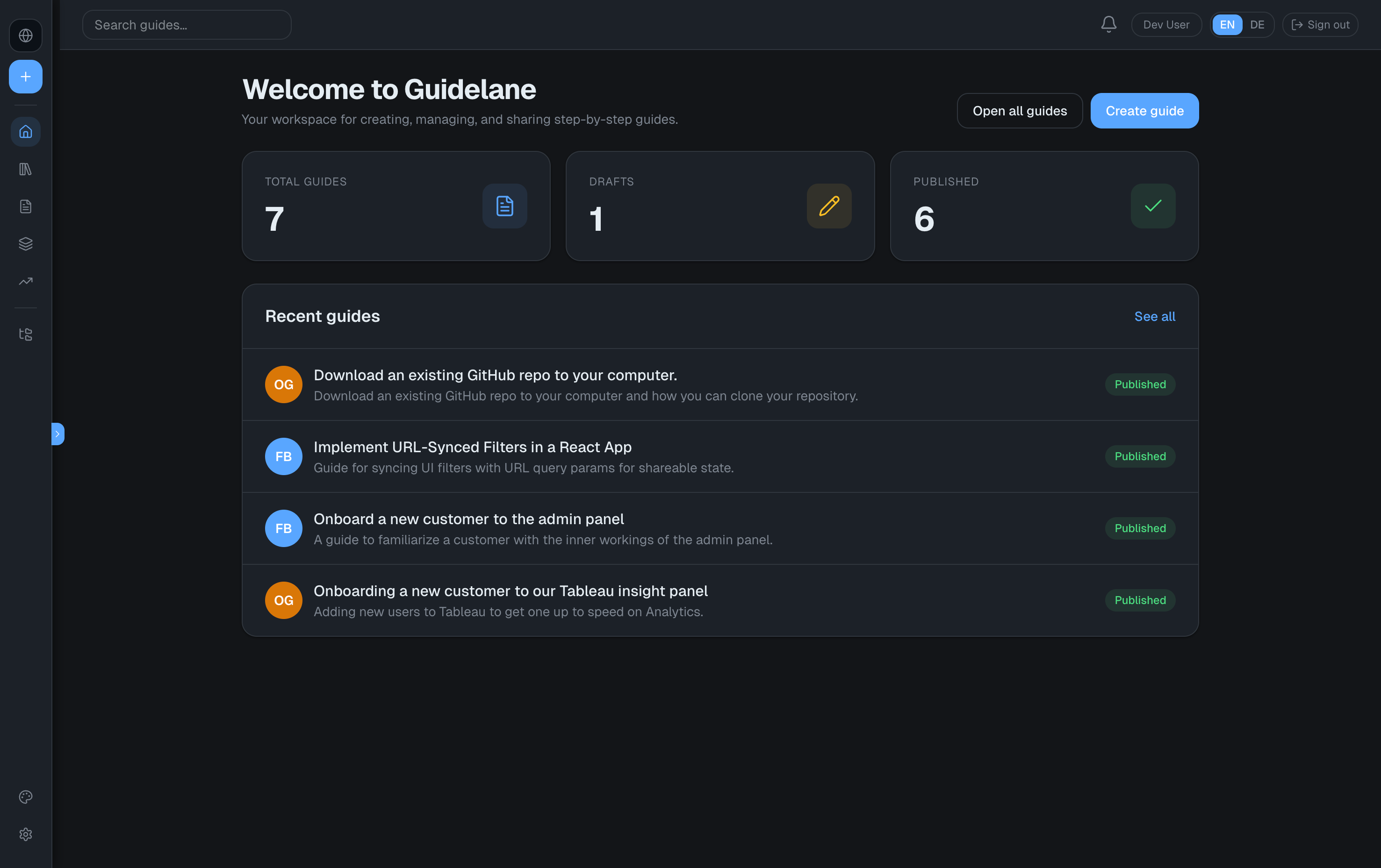 Guidelane product screenshot
